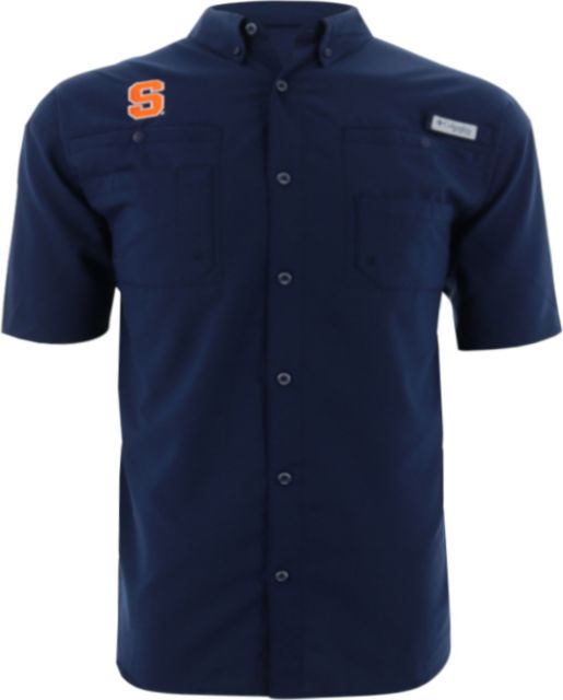 NEW Houston Astros Columbia Tamiami SS Navy Collared Button Up Shirt Mens S
