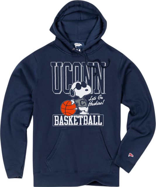 UConn Huskies Peanuts Snoopy Basketball Hooded Sweatshirt