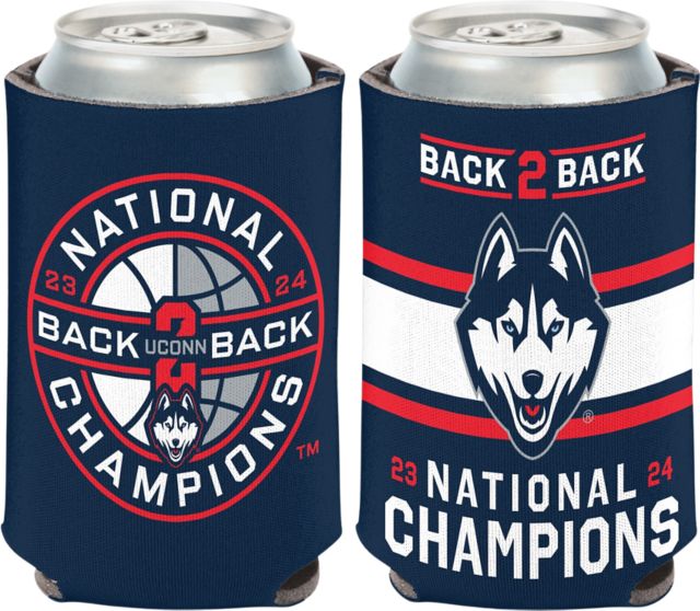 UConn Huskies Men's Basketball 2024 Back to Back National Champions 12 oz. Can Cooler