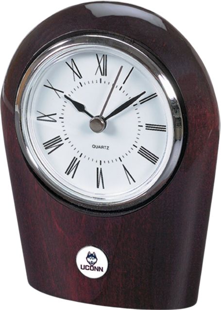 UConn Huskies CSI Palm Desk Clock With Colored Medallian