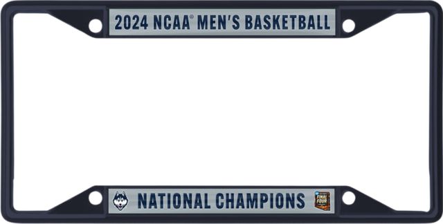 UConn Huskies Men's Basketball 2024 National Champions Metal License Plate Frame