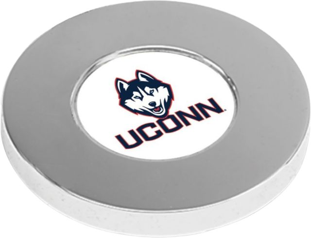 UConn Huskies CSI Silver Paperwitheight (Gift Boxed) With Colored Medallion