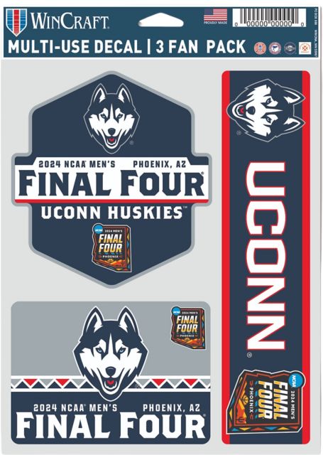UConn Huskies Men's Basketball 2024 Final Four Fan Decal 3 Pack