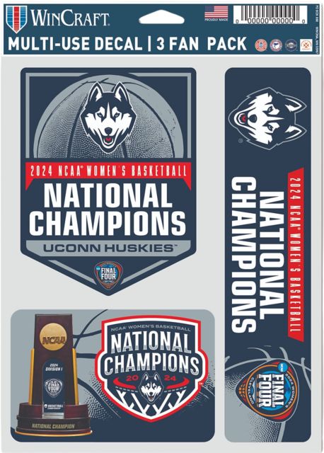 UConn Huskies Men's Basketball 2024 Final Four Fan Decal 3 Pack