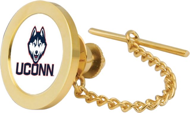 UConn Huskies CSI Goldtie Tack/Lapel Pin Gift Boxed With Colored Medallion
