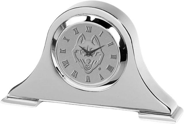 University of Connecticut Silver Napoleon Desk Clock