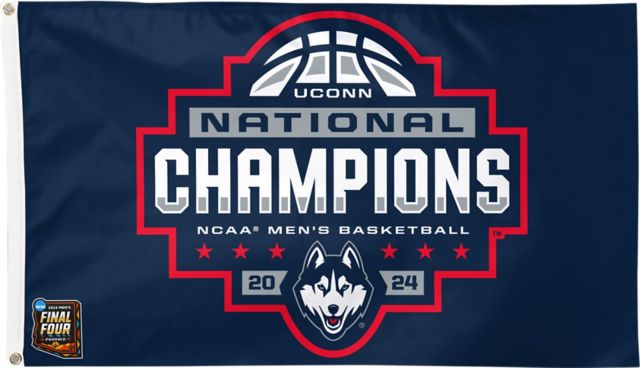 UConn Huskies Men's Basketball 2024 National Champions 3'x5'  Deluxe Flag