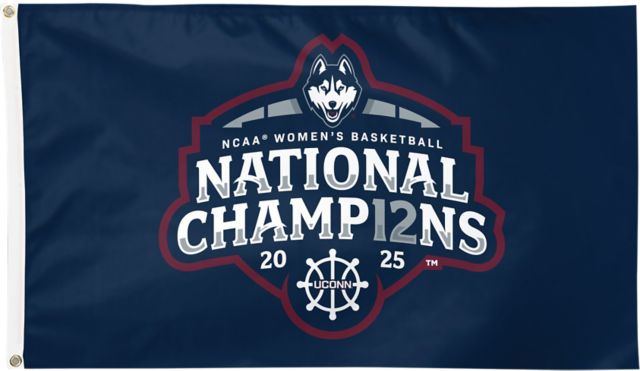 UConn Huskies Women's Basketball 2025 National Champions 3 x 5 Flag