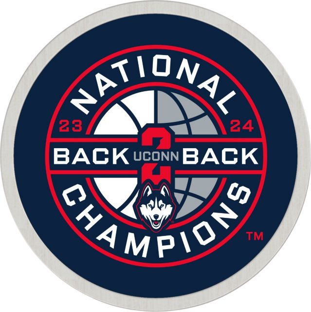 UConn Huskies Men's Basketball 2024 Back to Back National Champions Collectors Pin