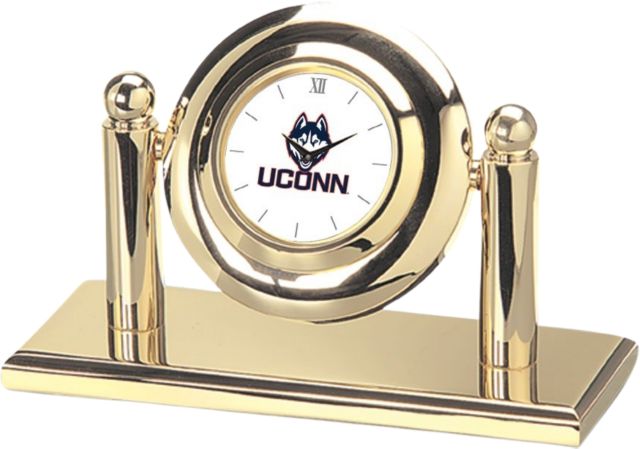 UConn Huskies CSI Arcade Desk Clock With Colored Medallian