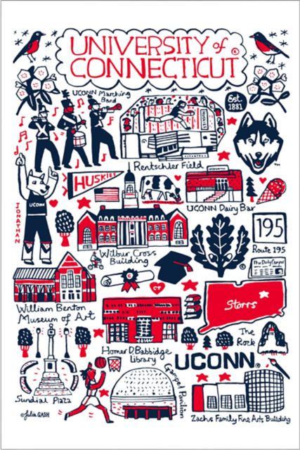 UConn Huskies 12x18 Poster