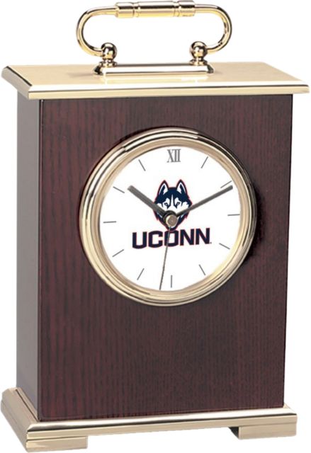 UConn Huskies CSI Le Grande Carriage Clock With Colored Medallion