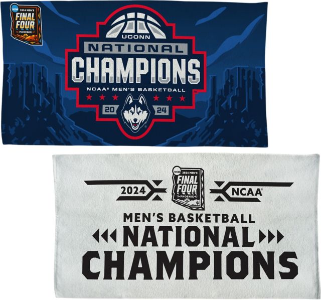 UConn Huskies Men's Basketball 2024 National Champions 22 x 42 Two Sided Locker Room Towel