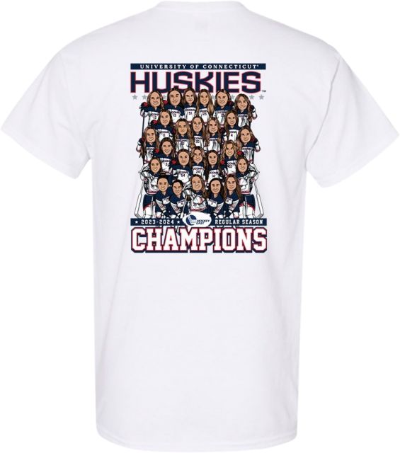 UConn Huskies Women's Hockey 2024 Hockey East Regular Season Champions T-Shirt