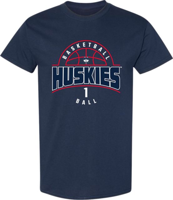 UConn Huskies #15 Castle Men's Basketball Short Sleeve T-Shirt