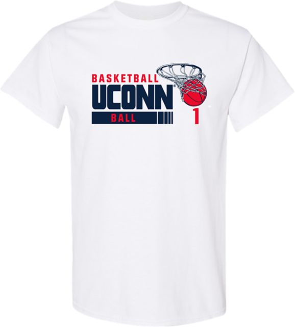 UConn Huskies #11 Karaban Men's Basketball Short Sleeve T-Shirt