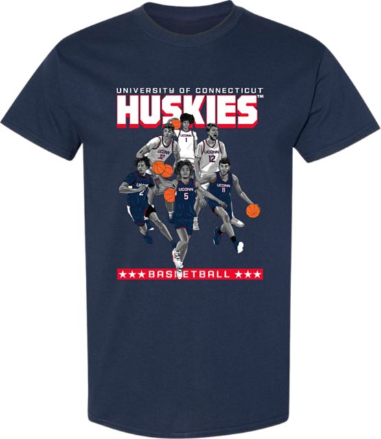 UConn Huskies Starting 5 Men's Basketball Short Sleeve T-Shirt