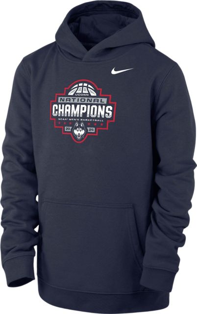UConn Huskies Men's Basketball 2024 National Champions Youth Hooded Sweatshirt