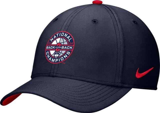 UConn Huskies Men's Basketball 23-24 Back 2 Back National Champions Rise Swooshflex Cap