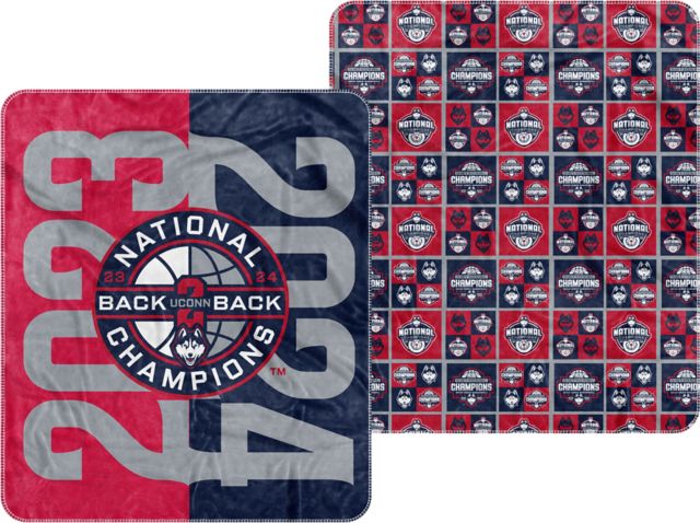 UConn Huskies Back 2 Back Logo Blanket