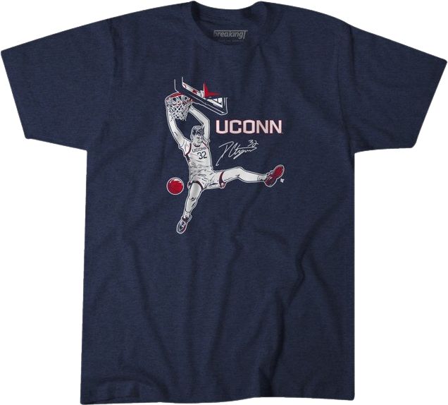 UConn Huskies Men's Basketball #32 Clingman T-Shirt