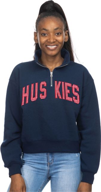 UConn Huskies Women's Cropped 1/4 Zip