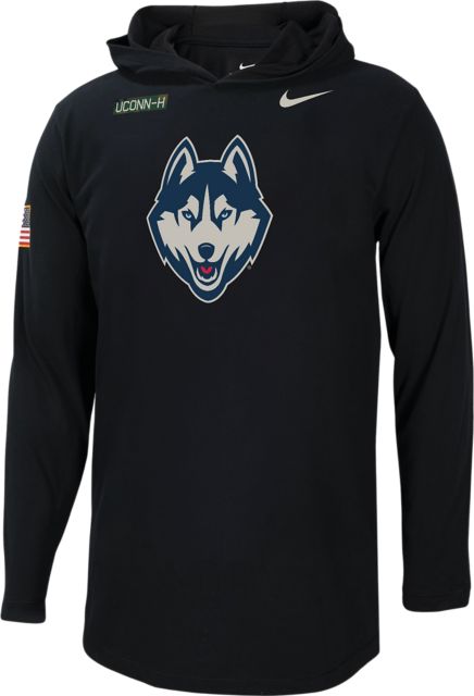 UConn Huskies Military Appreciation Hooded Long Sleeve T-Shirt