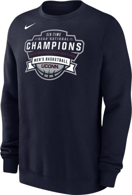 UConn Huskies Men's Basketball 2025 6X National Champions Crewneck Sweatshirt