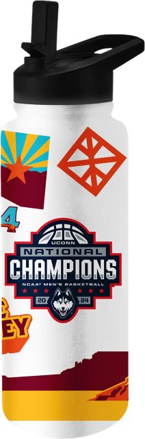 UConn Huskies Men's Basketball 2024 National Champions 34 oz. Quench Water Bottle