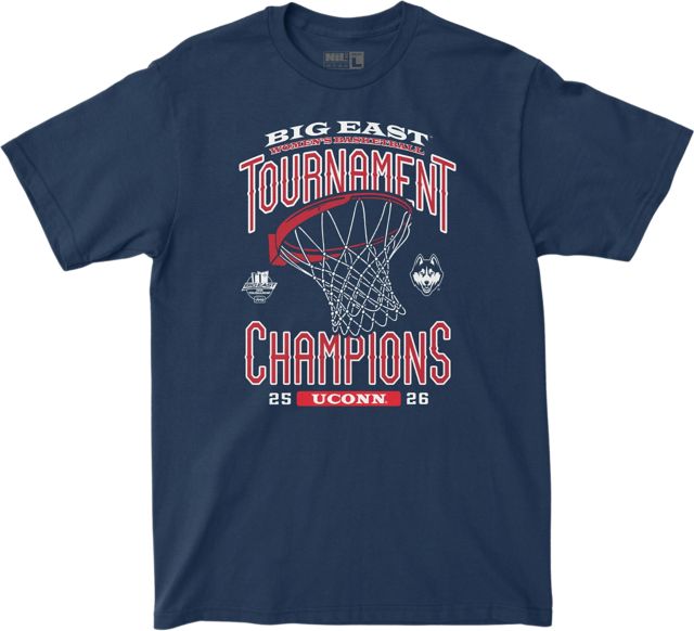 UConn Huskies Women's Basketball 2026 Big East Tournament Champions Short Sleeve T-Shirt