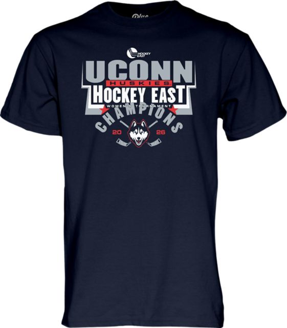UConn Huskies Women's Hockey 2026 Hockey East Tournament Champions Short Sleeve T-Shirt