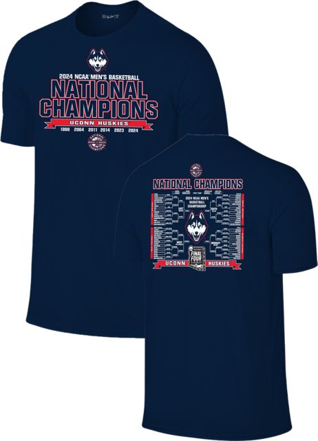 UConn Huskies Men's Basketball 2024 National Champions Bracket T-Shirt