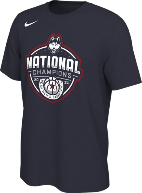 UConn Huskies 2023 NCAA Men's Basketball National Champions Nike Team Design Short Sleeve T-Shirt