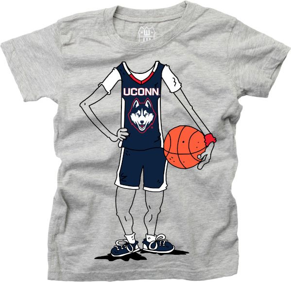UConn Huskies Girls Long Sleeve Blend Short Sleeve Basketball Youth T-Shirt