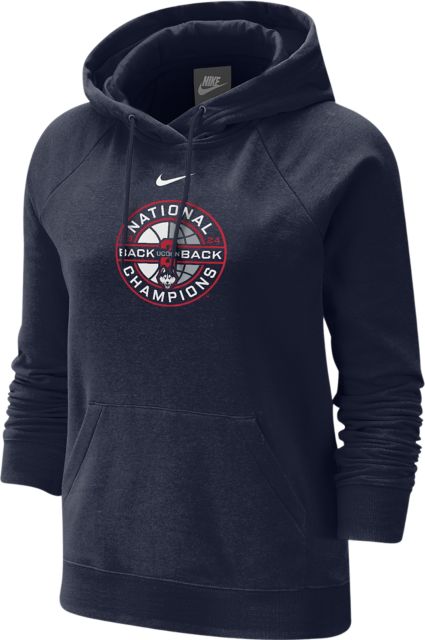 UConn Huskies Men's Basketball 2024 Back to Back National Champions Women's Hooded Sweatshirt