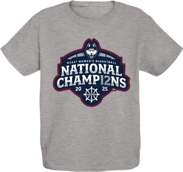 UConn Huskies Women's Basketball 2025 National Champions Youth Short Sleeve T-Shirt