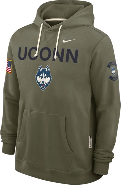 UConn Huskies Dri-Fit Military Hooded Sweatshirt