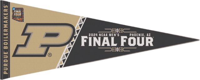 Purdue Boilermakers Men's Basketball 2024 Final Four 12x30 Premium Pennant