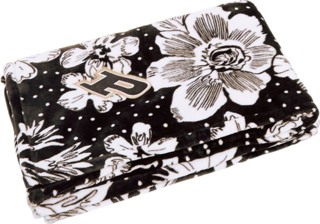 Purdue University Rain Garden Plush Throw Blanket
