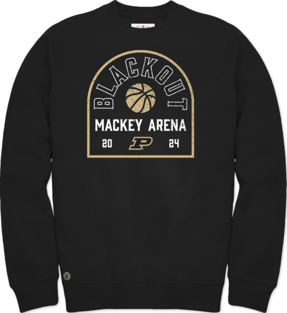 Purdue University Basketball Mackey Arena Blackout Crewneck Sweatshirt