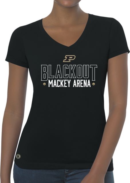 Purdue University Basketball Mackey Arena Blackout Women's T-Shirt