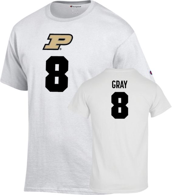 Purdue Boilermakers Women's Volleyball T-Shirt Raven Gray - 8 - ONLINE ONLY