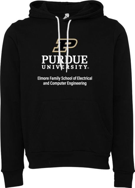 Purdue Bella  Canvas Fleece Hood Purdue - Elmore School of Electrical and Computer Engineering - ONLINE ONLY
