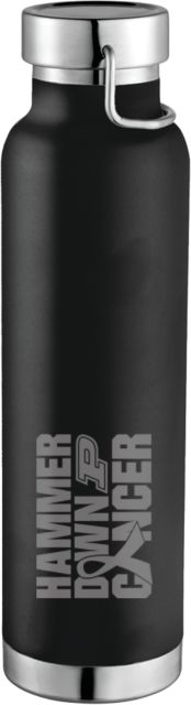 Purdue Boilermakers Hammer Down Cancer Thor Copper Vacuum Insulated Black Bottle 22oz