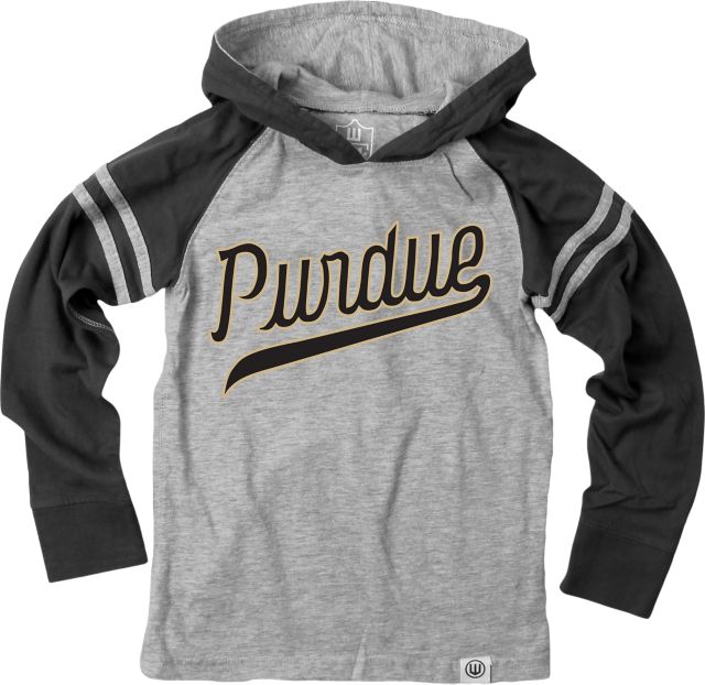 Purdue Boilermakers Toddler Boys Raglan Hooded Long Sleeve Shirt