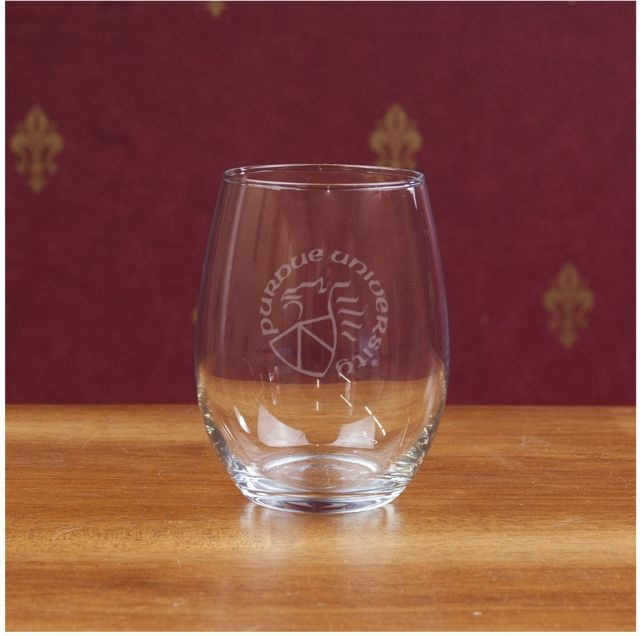 Purdue University 15 Oz. Stemless Wine Glass