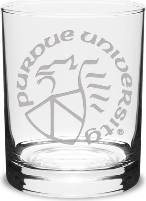 Purdue University 14 oz. Dof Glass