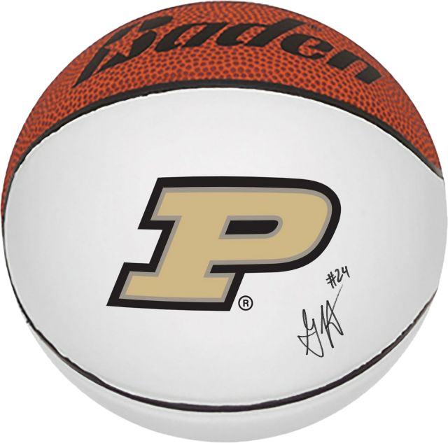 Purdue Men's Basketball Autographed Mini Basketball G HARRIS