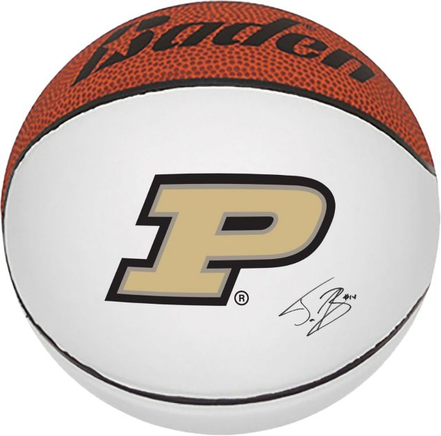 Purdue Men's Basketball Autographed Mini Basketball J BENTER
