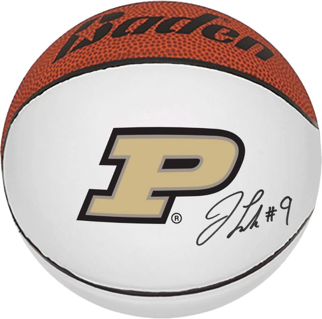 Purdue Men's Basketball Autographed Mini Basketball J LUSK
